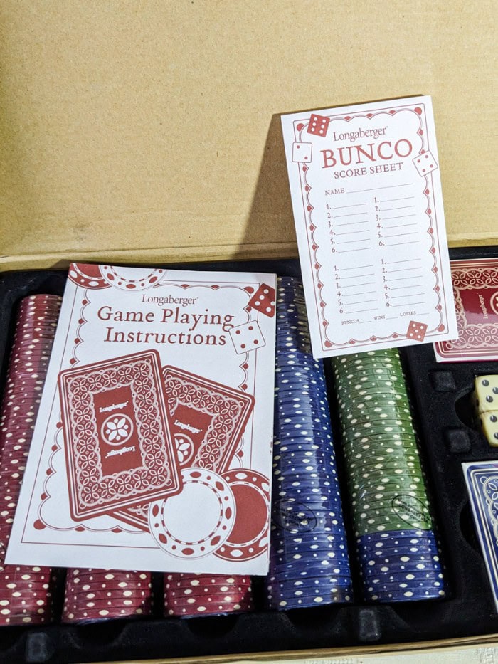 64. Longaberger Bunco Set + (2) Baskets - Image 12