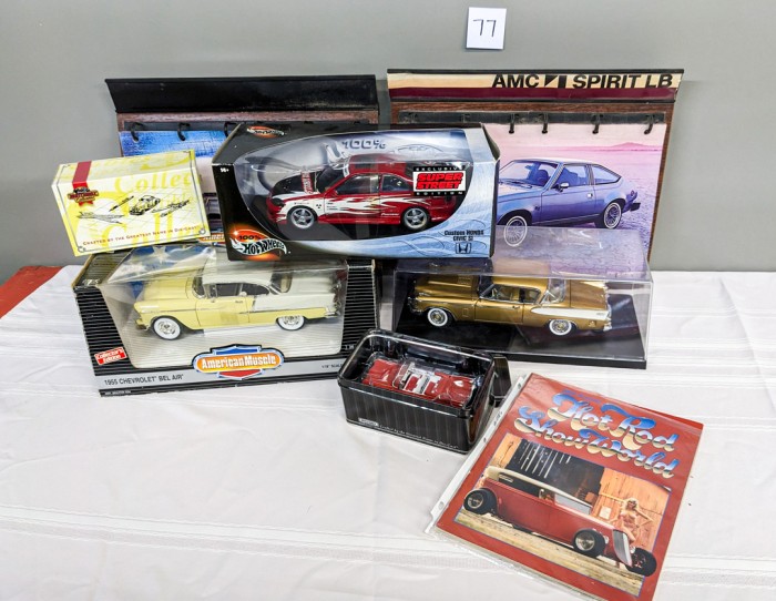 77. (5) Diecast Cars, Advertising + Magazine