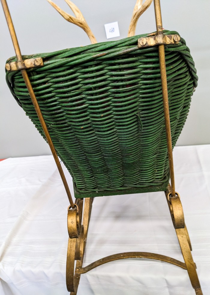 40. Wicker Deer Sleigh - Image 5