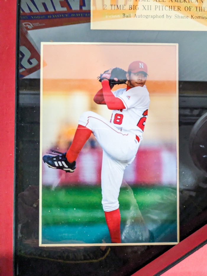 104. Husker Shane Komie Signed Ball + Photo and (3) Husker Wheaties Boxes - Image 9