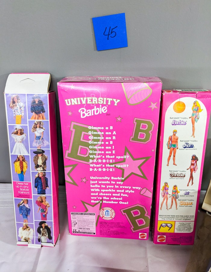 45. (4) Barbies + Accessories - Image 3