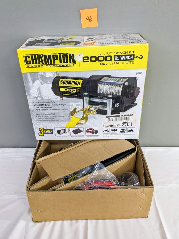 46. (NEW) Champion Winch Kit