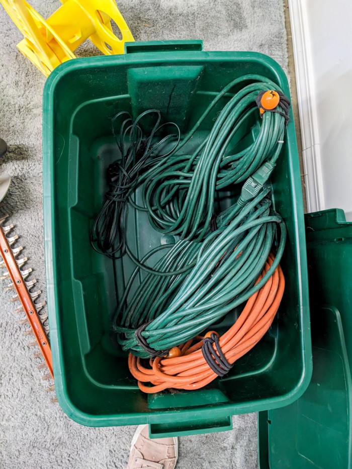 48. Black + Decker Hedge Trimmer, Hose Reel + Extension Cords - Image 2