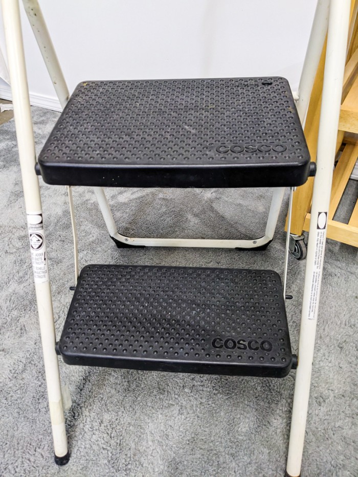 54. Kitchen Cart + Costco Folding Stool - Image 6