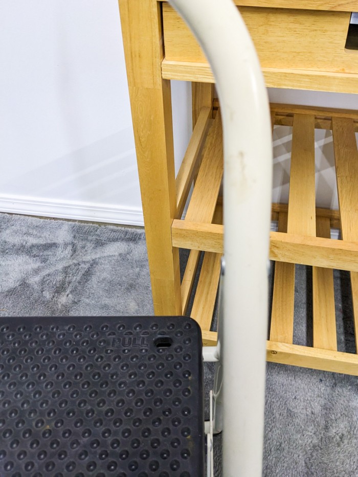 54. Kitchen Cart + Costco Folding Stool - Image 7