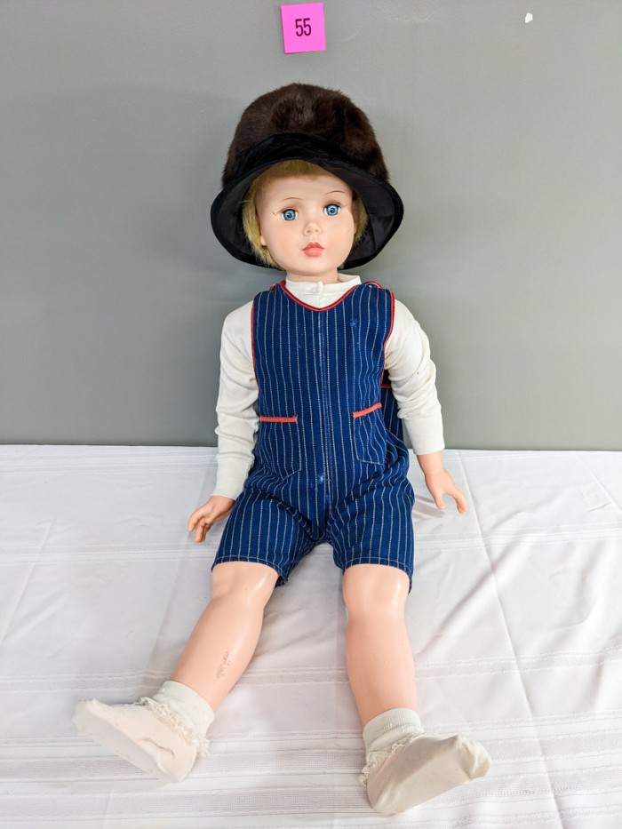 55. 35" Doll w/ Beaver Hat