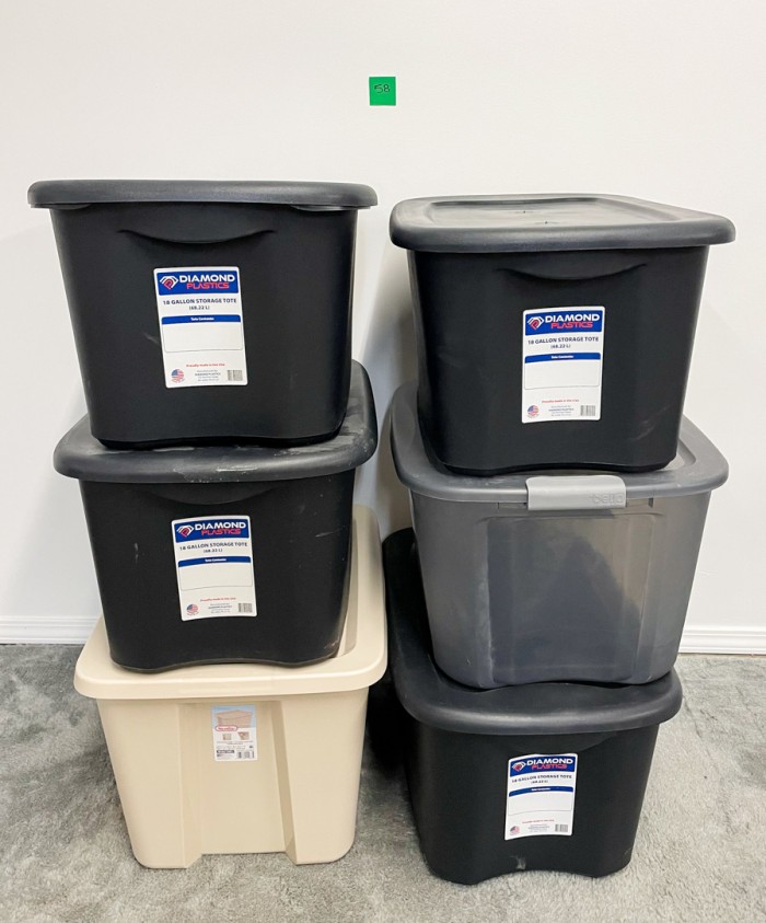 58. (6) Storage Totes w/ Lids