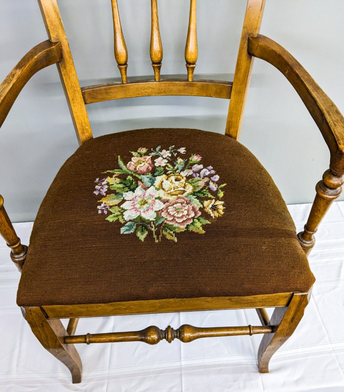 122. Needlepoint Armchair - Image 2