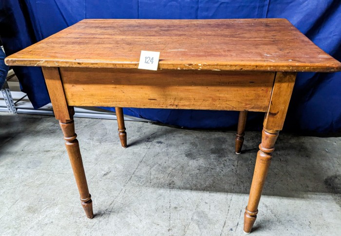 124. Antique Accent Table - Image 5