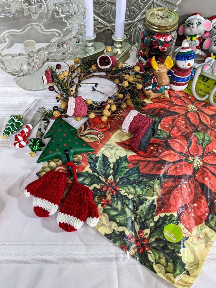 144. Glass Pedestal Bowl, Tray + Christmas Decor - Image 4