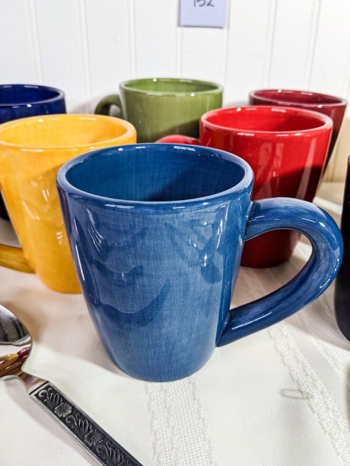 152. (10) Colorful Mugs + Stainless Steel Serving Utensils - Image 2