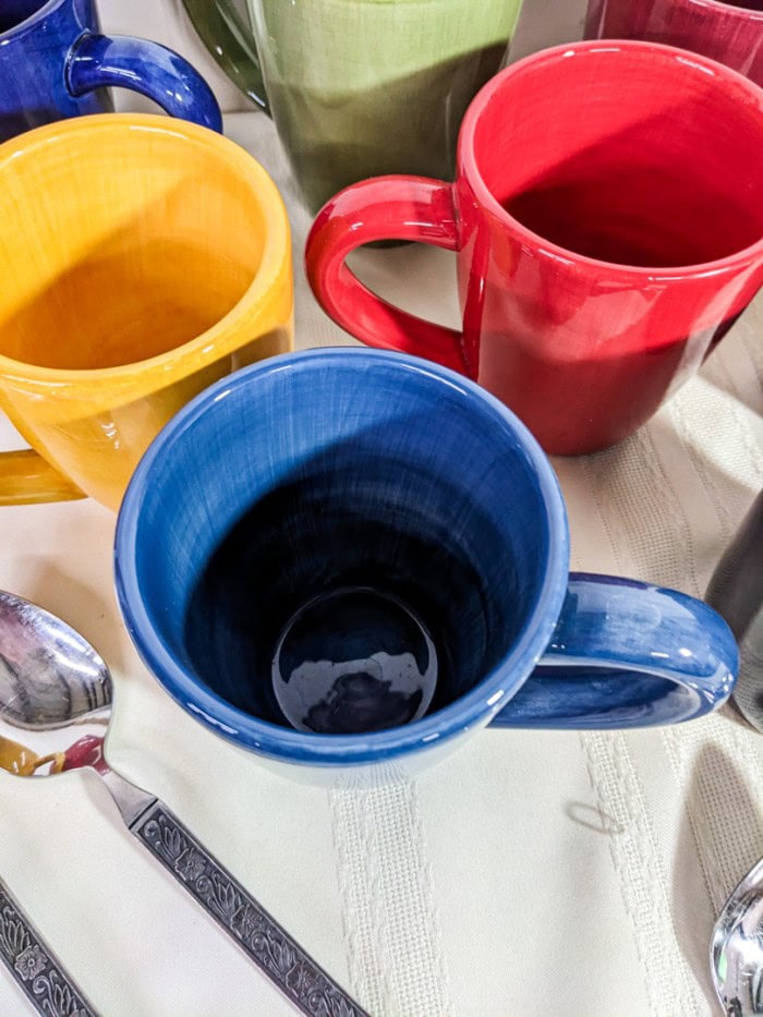 152. (10) Colorful Mugs + Stainless Steel Serving Utensils - Image 9