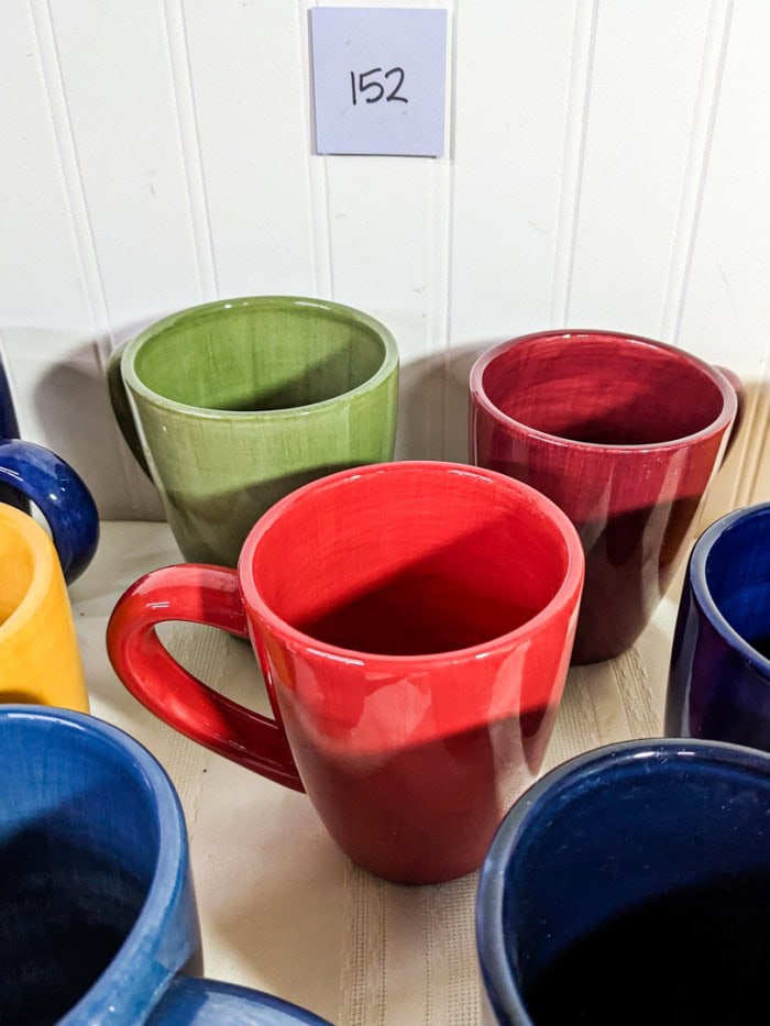 152. (10) Colorful Mugs + Stainless Steel Serving Utensils - Image 7