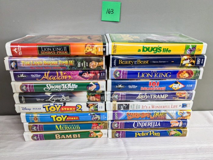 163. (18) Disney VHS Movies