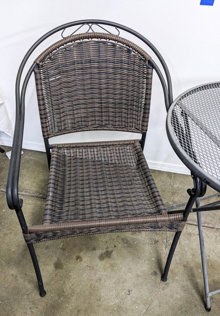 179. Folding Patio Table + Armchair - Image 2