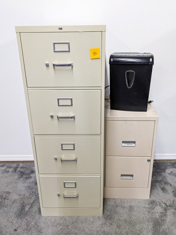 185. (2) File Cabinets + Shredder