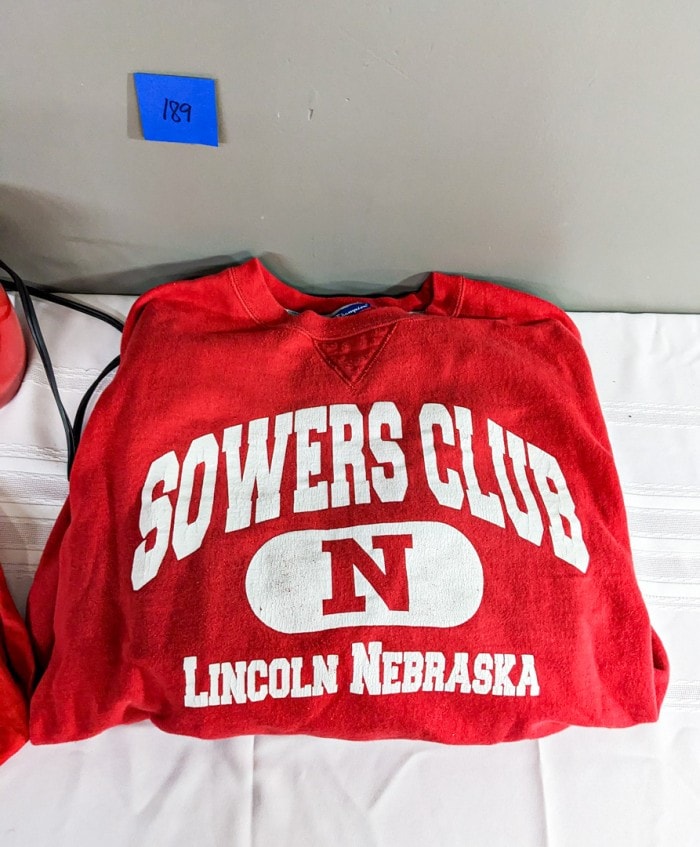 189. Vintage Husker Shirt + Sweatshirt - Size XL + Wax Melter - Image 6