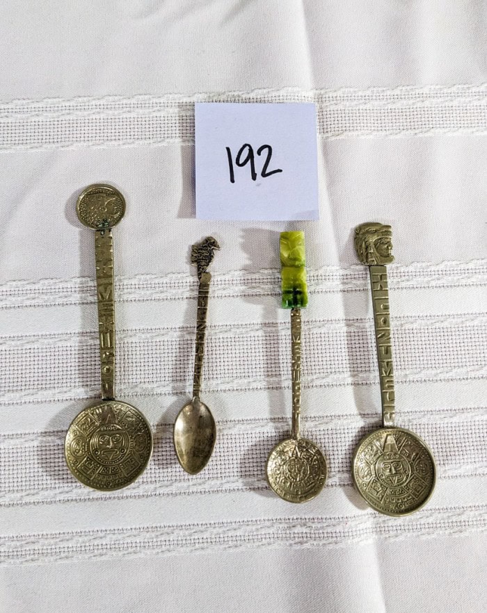 192. (4) Sterling Silver Souvenir Spoons