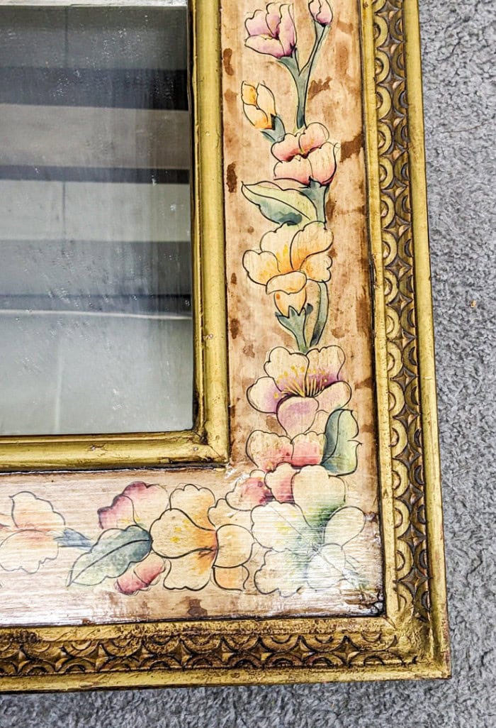 197. Mirror w/ Floral Border - Image 2