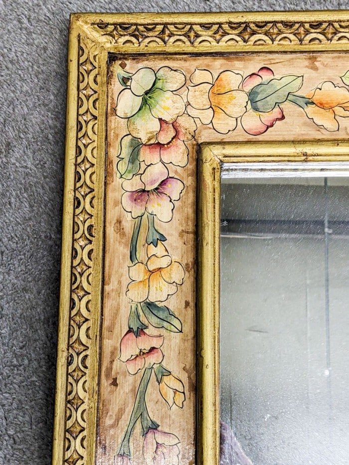 197. Mirror w/ Floral Border - Image 6