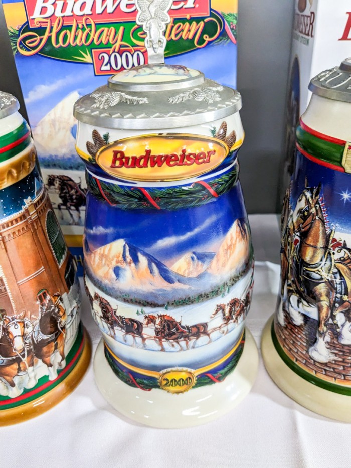 33. (3) Budweiser Beer Steins - Image 4