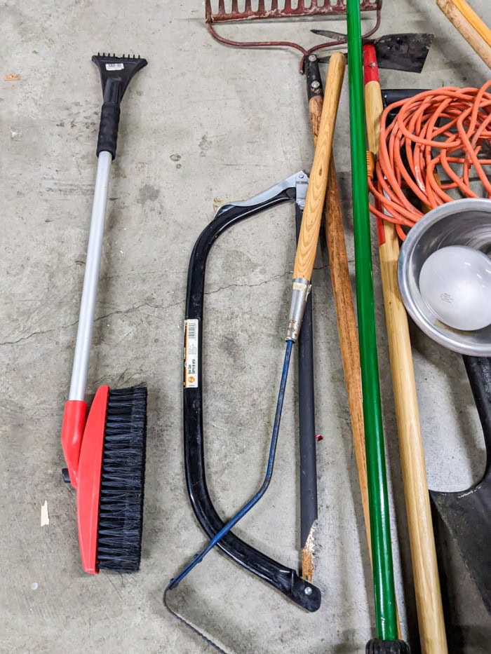 201. Garden Tools, Galvanized Trash Can + Extension Cord - Image 2