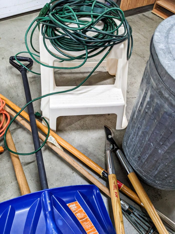 201. Garden Tools, Galvanized Trash Can + Extension Cord - Image 6