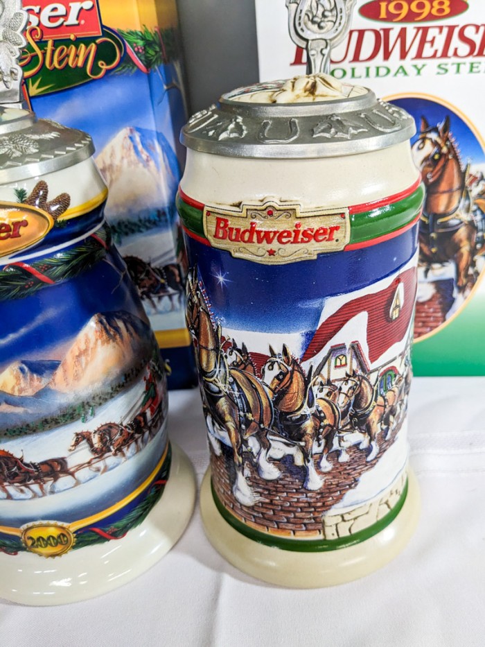 33. (3) Budweiser Beer Steins - Image 5