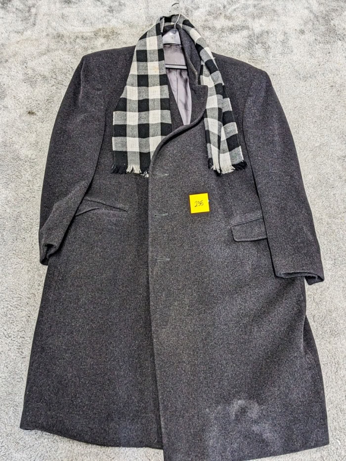 235. Charcoal Thomas + Thomas Overcoat - Size 3XL