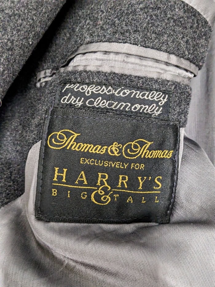 235. Charcoal Thomas + Thomas Overcoat - Size 3XL - Image 3