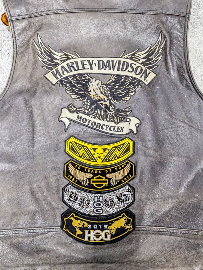 237.  Harley Davidson Leather Vest - Mens Size 2XL - Image 6