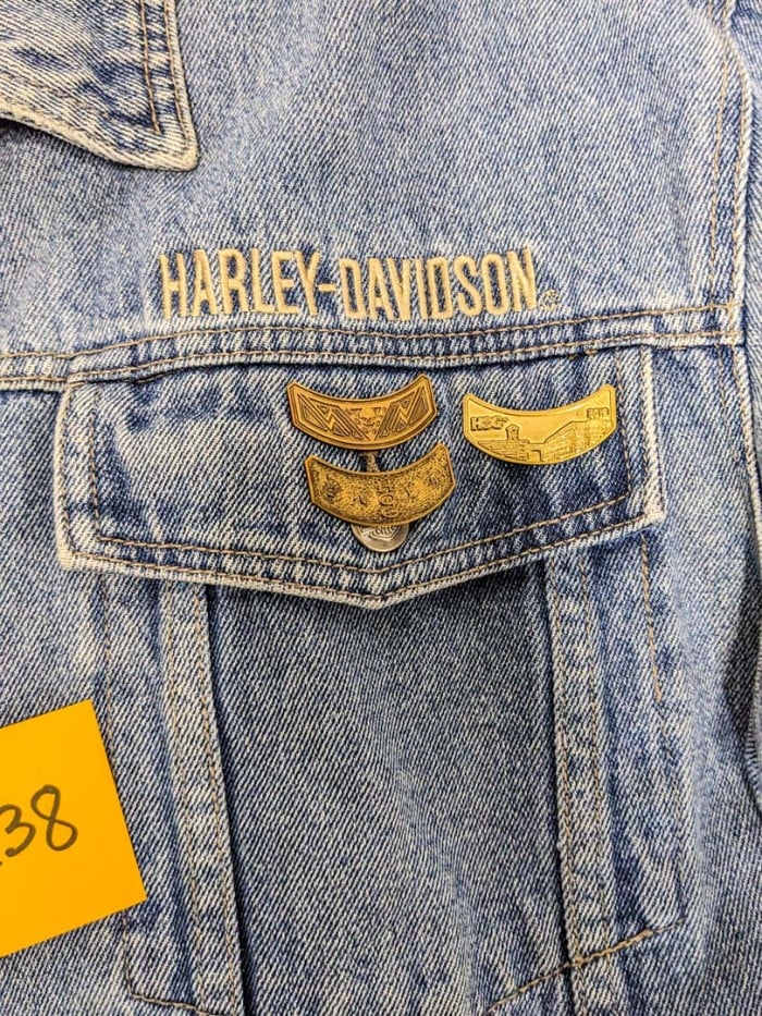 238. Harley Davidson Denim Jacket - Mens Size 3XL - Image 3