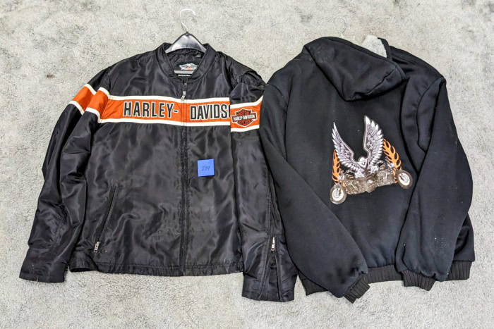 239. Harley Davidson Nylon Jacket + Sweatshirt - Mens Size 2XL