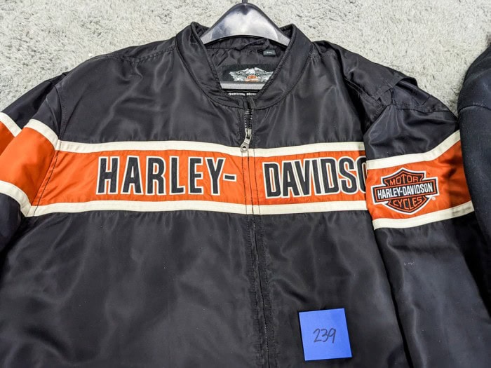 239. Harley Davidson Nylon Jacket + Sweatshirt - Mens Size 2XL - Image 3