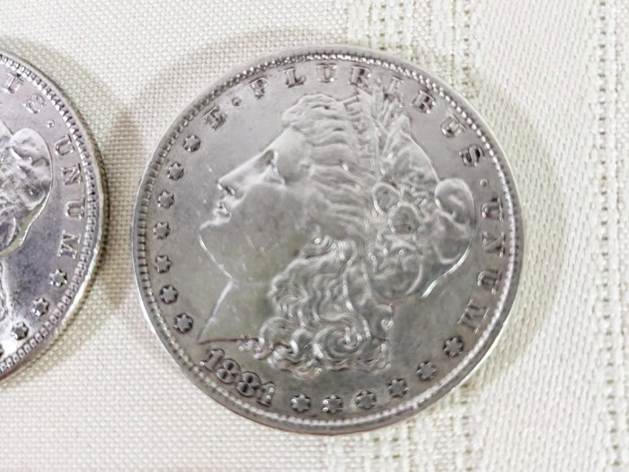 246. (2) Morgan Silver Coins (1881 + 1886) - Image 2