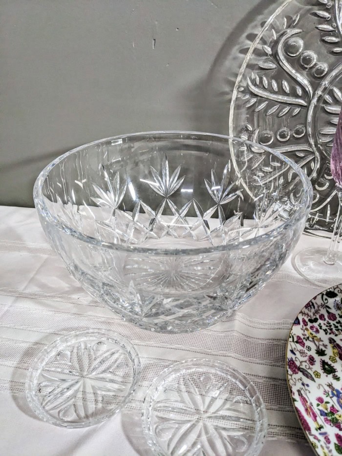 255. 2-Tiered Server, Lenox Bowl, (4) Champagne Glasses, Platter + Coasters - Image 8