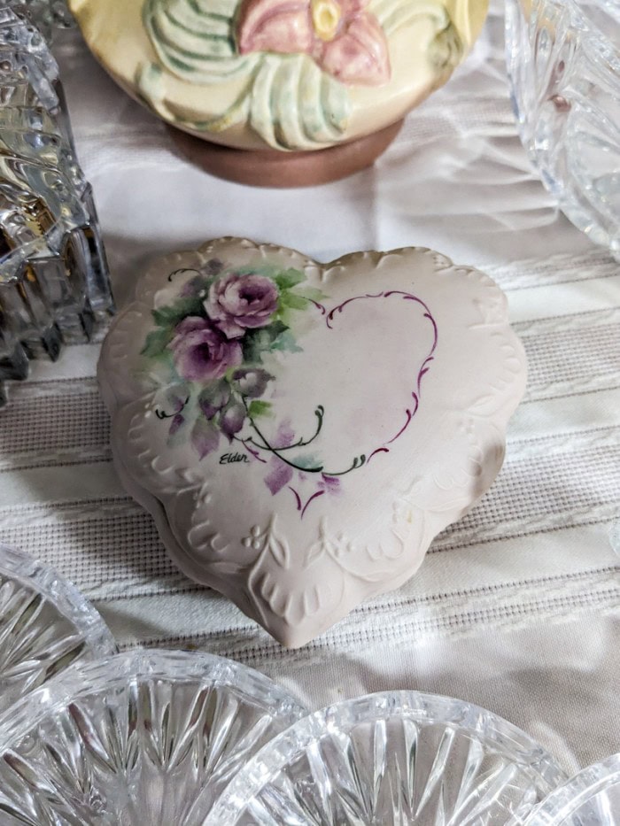 265. Hull Vase, (4) Glass Pieces, Coasters, Trinket Box, Candy Dish - Image 11