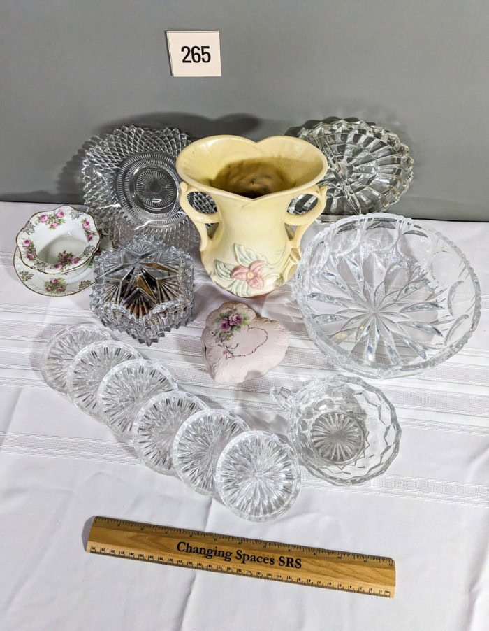 265. Hull Vase, (4) Glass Pieces, Coasters, Trinket Box, Candy Dish - Image 13