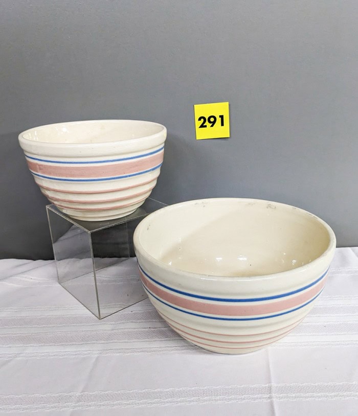 291. (2) Stoneware Stacking Bowls