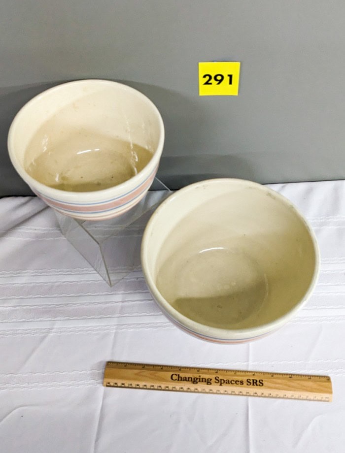 291. (2) Stoneware Stacking Bowls - Image 6