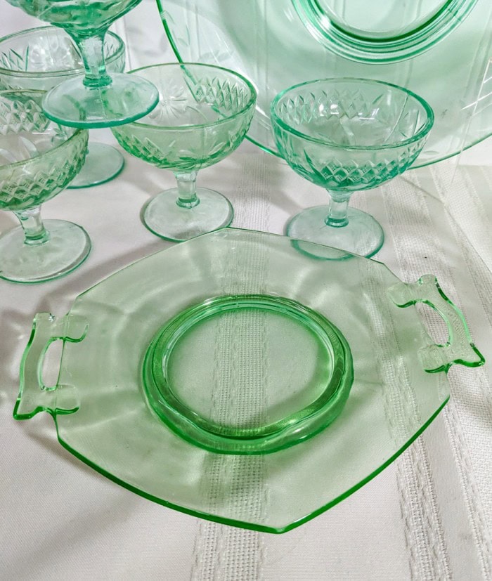 294. Green Uranium & Depression Glass Dishes - Image 4