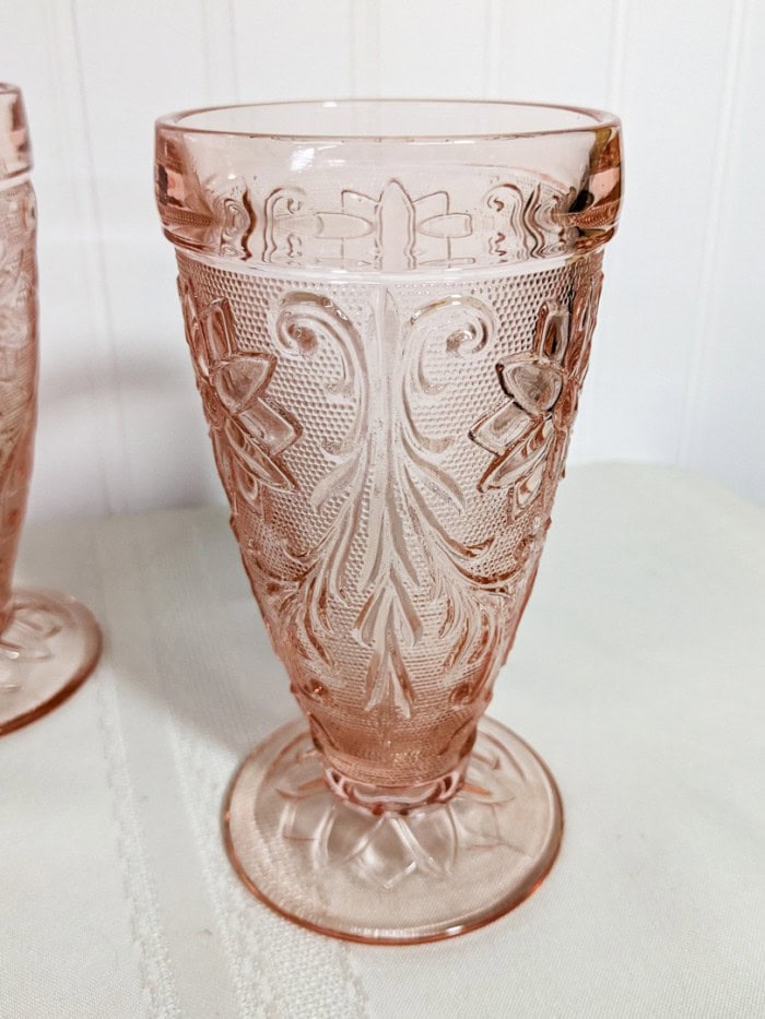 296. Pink Depression Glass Dishes - Image 3