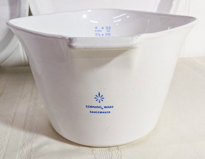 302. Corningware - (2) Pie Plates, Tea Kettle + Measuring Bowl - Image 7