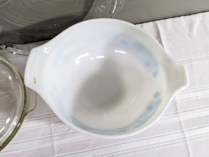 319. Pyrex Horizon Blue Bowl + Clear Covered Dish - Image 3