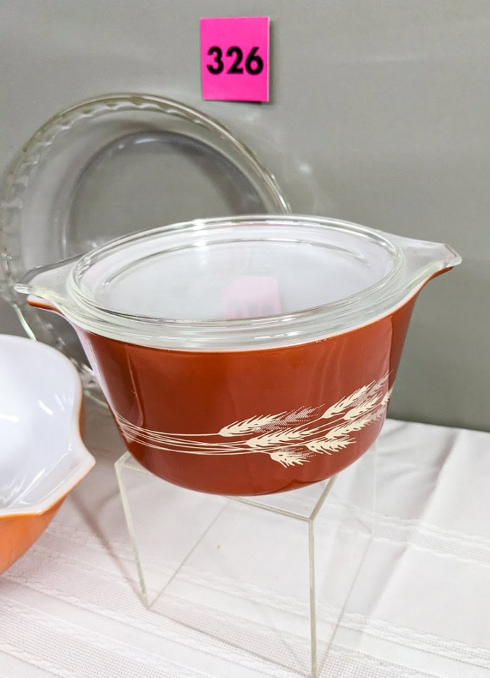 326. Pyrex Autumn Harvest Bowl +  Covered Dish - Image 4