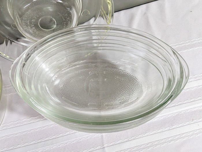 329. (3) Glasbake Oval Bowls, Glass Bowl w/ Insert + Dish - Image 4