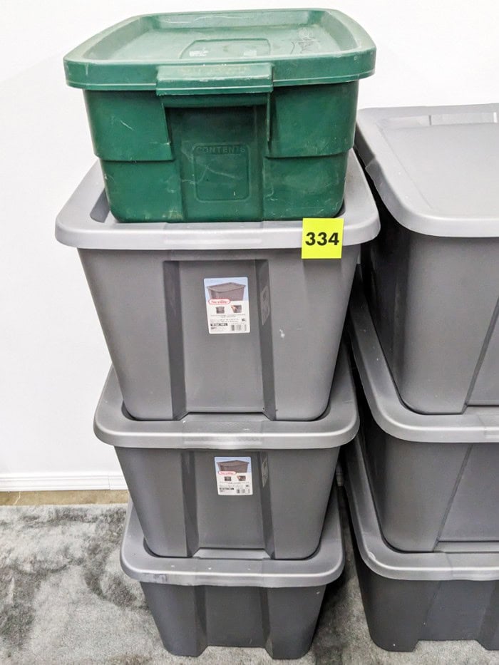 334. (7) Storage Totes - Image 2