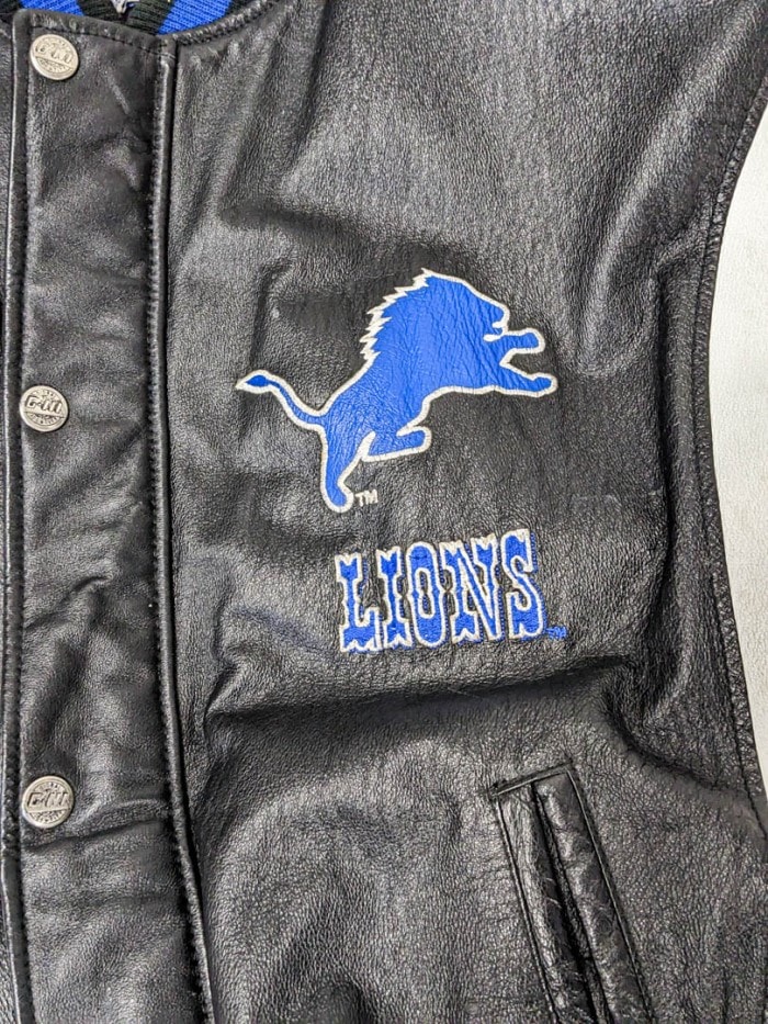 231. Detroit Lions Leather Jacket - Mens Size 3XL - Image 4