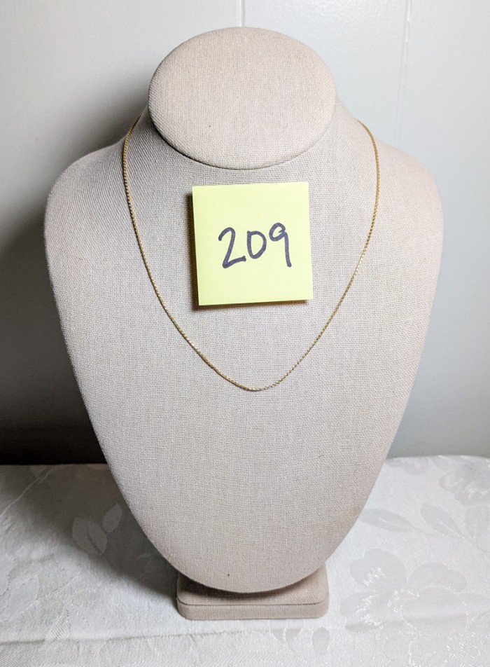 209. 18" 14K Gold Chain