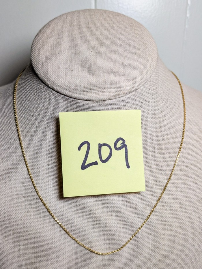 209. 18" 14K Gold Chain - Image 2